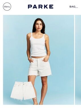 PARKE Long Baggy Denim Shorts